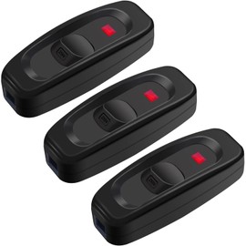 Greluma 3 Pcs 250V 10A Inline Switch Cable Device Switch with LED Indicator Button Turn On and Off Lamp for Table Lamp Desk Lamp Bed Lamp