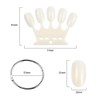 3 Sets Plastic Nail Swatches Crown Shape Fake Tips Nail