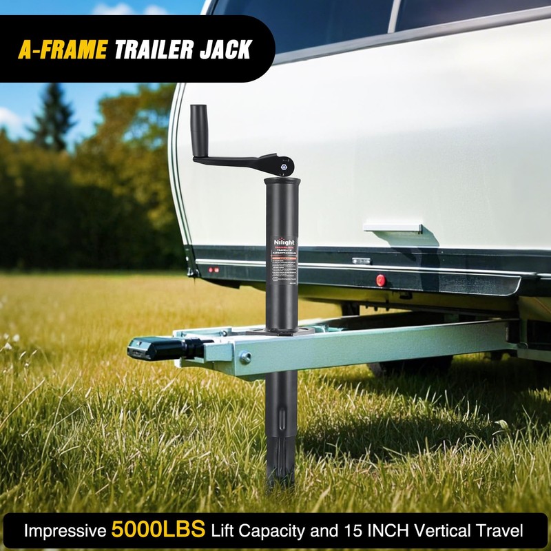 Nilight A-Frame Trailer Jack 5000 lbs Capacity 15" Vertical Travel