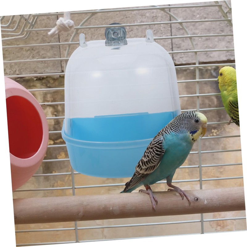Abaodam Cage Parrot Bath Tub with Hook Leakproof Shower Box