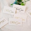 HUKXDGXY Gold Foil Thank You Cards, Elegant White + Black