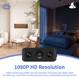 Mini Indoor Security Camera Wireless Home Camera Smart Small Outdoor WiFi Pet Cameras 1080P Tiny Nanny Cam Wide Angle Night Vision Home Indoor Outdoor Camara, No Need WiFi Camaras for House Security