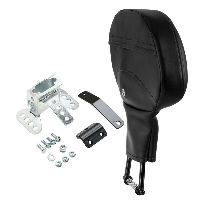 TCMT Black Front Rider Driver Backrest Pad Fit For Harley
