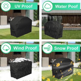 Barbecue Cover, Weatherproof Grill Cover, Gas Grill, Gas Grill Cover, Waterproof, Windproof, UV-Resistant, Tear-Resistant Grill (145 x 61 x 117)