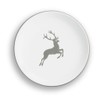 GMUNDNER KERAMIK Dessert Plate Diameter 20 cm Grey Deer Handmade
