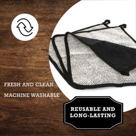 The Rustic Man The Rustic Man Wash Cloths for Face and Body, Exfoliating Washcloth, Black, 3 Count