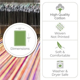 Pure Country Weavers Oak Woods Camo Blanket XL - Lodge Cabin Gift Tapestry Throw Woven from Cotton - Made in The USA (82x62)