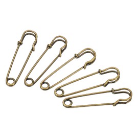 MECCANIXITY Seguridad Pasadores 2.48 Pulgadas Grande Metal Costura Pasadores para Mantas Faldas Artesanías Broche Fabricación Blanco 50uds