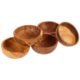 Windalf ELENOIRE Small Teak Bowl 3 cm Piece Salt & Herb Bowl Handmade Wood