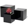 Red Co. Glossy Black Acrylic Cube Display Nesting Riser Stands
