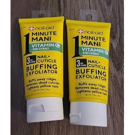 Nail Aid X2 Nail-Aid 1 Minute Mani Vitamin C + 3-in 1 Nail Cuticle Buffing Exfoliator