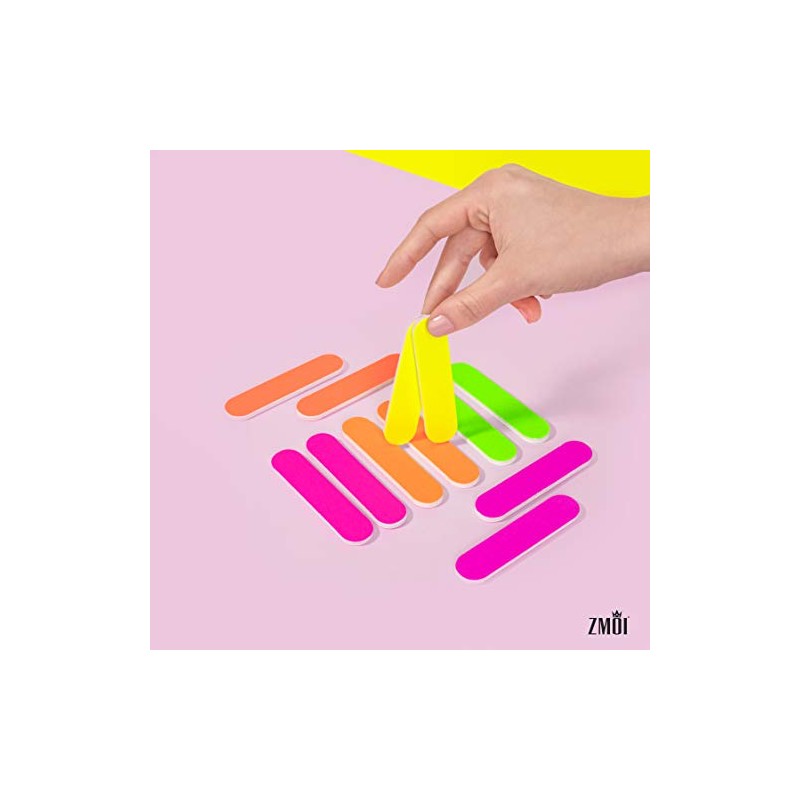 Colorido Neon Girly Mini Limas de uas (1 docena) ZMOI