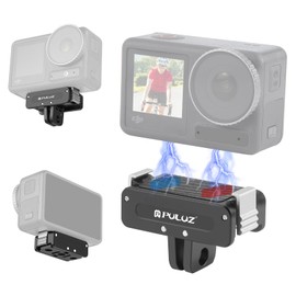 PULUZ Quick Release Mount, Magnetischer Schnellspanner-Adapter-Anschluss für DJI Osmo Action 5 Pro, magnetische Halterungsbasis für Osmo Action 4 3