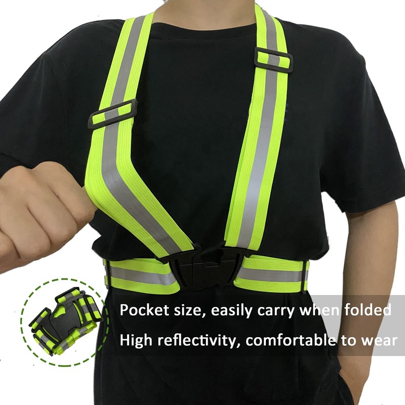 Onumya Reflective Vest, 2pcs Reflective Safety Vest High Visibility Running