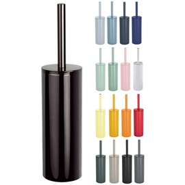 Spirella WC Bürste Klobürste Toilettenbürste hochwertig „NYO“ mit hygienischem Behälter Edelstahl Schwarz