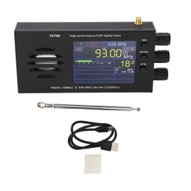 TEF6686 DSP Digital Radio Receiver FM 65 to 108MHz SW MW LW 3.2in LCD Radio Receiver with Built in Speaker