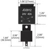 Weasch 2 Pack JD2912 Car Relay, 24V 40A, 4 Pins