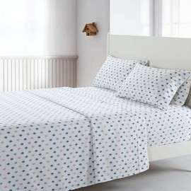 Royal Hotel Bedding Soft Printed Bed Sheets Double-Brushed Microfiber Sheet Deep Pocket, Hypoallergenic Wrinkle Resistant Bed Sheet, Hotel Printed Colorful Dots Bedding Sheets, Flurry Queen Size