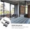 Operitacx 5sets Sliding Door Wheels Rollers Kit Door Roller Replacement