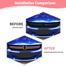 RT-TCZ for Charger Front Grill Grille Inserts Trim Cover Pink for Dodge Charger 2015 up Pink Exterior Accessories 4pcs