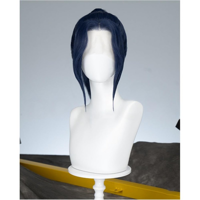 TTYAO REII Game Cosplay Lace Front Wig Dark Blue Short