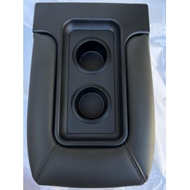 Made in U.S.A Center Console Middle Top Storage lid with Cup Holders arm Rest Complete Replacement Assembly Dark Grey Pewter FITS 1999-2007 Silverado Sierra Tahoe Avalanche Suburban