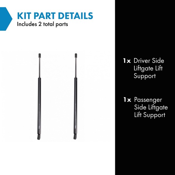 TRQ TRQ Driver & Passenger Side Liftgate Lift Support Shock