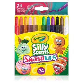 ATVPDKIKX0DER Crayola Crayons Scented Smashups, Mini Twists, 24 Count, Assorted Colors