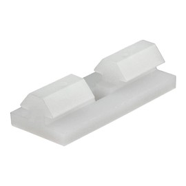 6798, 10 Series, White T-Slot Insert Linear Bearing Pad with Brake Hole (2 Pack)