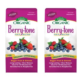 Espoma Organic Berry-Tone 4-3-4 Natural & Organic Fertilizer and Plant Food for All Berries. 4 lb. Bag. Use for Planting & Feeding to Promote Bountiful Harvest - Pack of 2