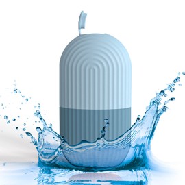 Ice Face Roller - Perfectly shaped for Face, Body, and Under Eyes - Ice Mold for Face Easy Handheld Design - Food-Grade Silicone material - Pamper Yourself with Ice - Facial Beauty Ice Roller (Blue)