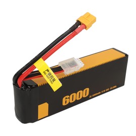 3S Lipo Battery 60C 11.1V 6000mah Impact Resistant Long Life for FS 1/10 1/8 RC Models XT60