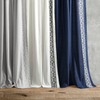 Lush Decor Luxury Modern Square Embroidery Border Window Curtain Panel