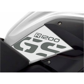 2 Stickers Compatible with Motorcycle R 1200 GS 2008-2012 White Tank (Grey)