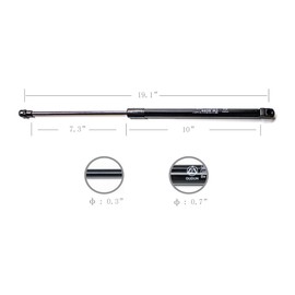 AINNUDSE 1 Pair Hood Bonnet s Front Side Gas Charged Shock Struts Spring Rod Arms Black Steel 8196174 Pm2028 OD6110023