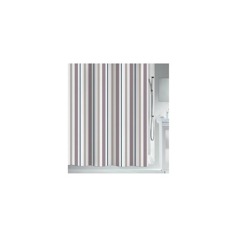 Spirella Biarritz Mould Shower Curtain, Anti-Bacterial, Washable, Waterproof Polyester/Cotton, 180