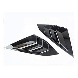 Acdeyaca Rear Side Window Louvers Compatible with Honda Accord 2022 2021 2020 2019 2018 10th Gen, Air Vent Scoop Shades Cover Blinds (Glossy Black)