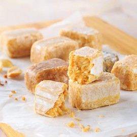 Assorted Peanut Crisp Candy, Crispy Candy, Assorted Flavors Praline Candy: Coconut, Almond, Black Sesame, Peanut Butter Bars Logs, Chinese Specialty Snacks Candies, New Year's Goods - 306g 徐福记XUFUJI