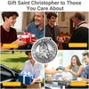 2PCS St Christopher Medal for Car Visor Clips, Catholic Gift