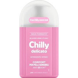 Chilly, Detergente Intimo Delicato, Comfort per le pelli sensibili, con Anti-Odor, Per L'Igiene Intima, arricchito con Aloe e Hamamelis dalle proprietà addolcenti, pH 5, Clinicamente Testato - 300 ml