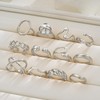 ÌF ME 10 PCS Gold Rings Set for Women Non