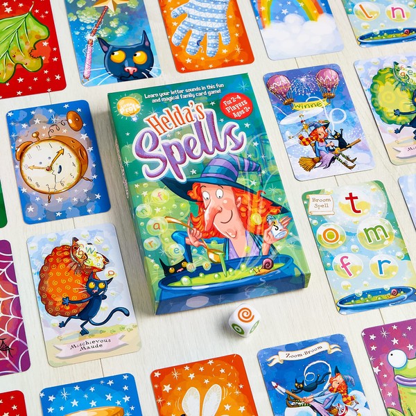 Little Profs Helda's Spells Letter Phonics Game for 3, 4, 5+ year olds. Educational Learning Toy, Word Games for Kids.
