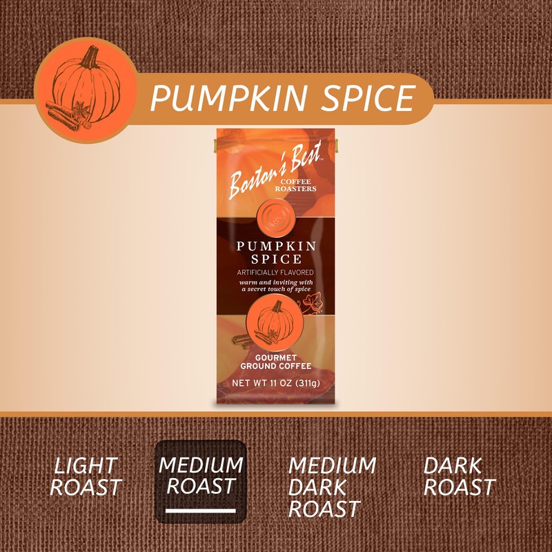 Boston’s Best Gourmet Ground Coffee – Pumpkin Spice Flavored Coffee