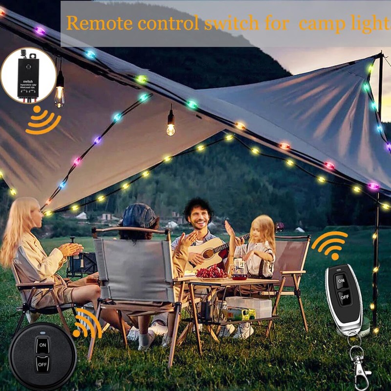 dstfuy Mini Wireless Switch 12V,5V/12V/48V/10A Magnetic Multi Way Relay Remote