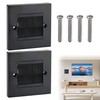 2Pcs Brush Wall Plate Soft Nylon Bristles Cable Brush Plate
