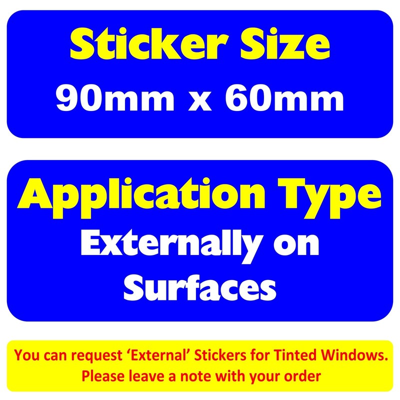 1 x Sign CCTV Doorbell Camera Sticker Recording in Operation