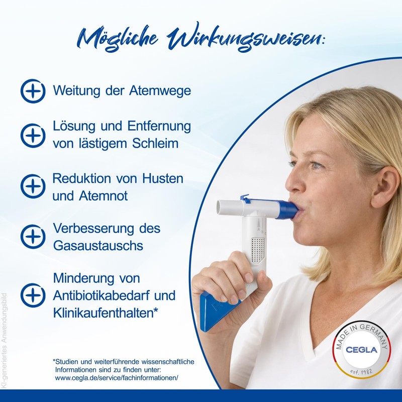 CEGLA RC Cornet PLUS OPEP Respiratory Therapy Device to Support