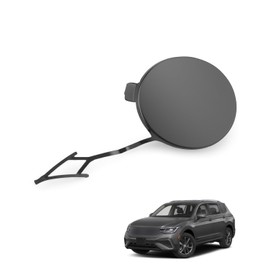 YUANTUO Front Bumper Tow Hook Cover Cap Fit for Volkswagen Tiguan 2017 2018 2019 2020 2021 Replace 5NG807241 Black