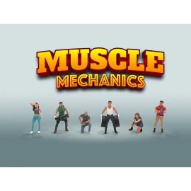 DCD "Muscle Mechanics" 6 piece Diecast Figure Set (6 Figures) Limited Edition for 1/64 Scale Models by American Diorama