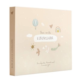 Odernichtoderdoch Memory Book "Dein erstes Lebensjahr", Baby Diary for the First 12 Months, 26 x 24 cm